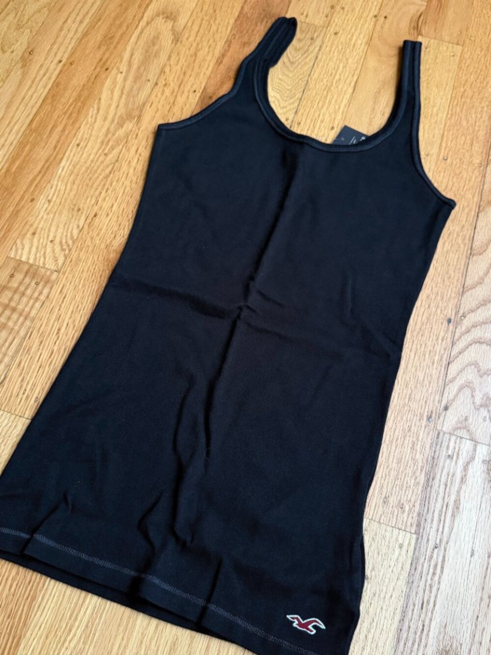 Hollister Black Slim Fit Scoop Neck Tank Top Y2K